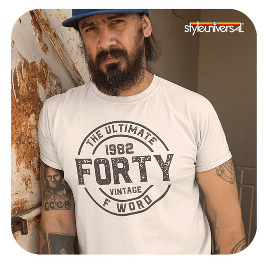 1982 - Forty The Ultimate F Word Short-Sleeve Unisex T-Shirt - Styleuniversal