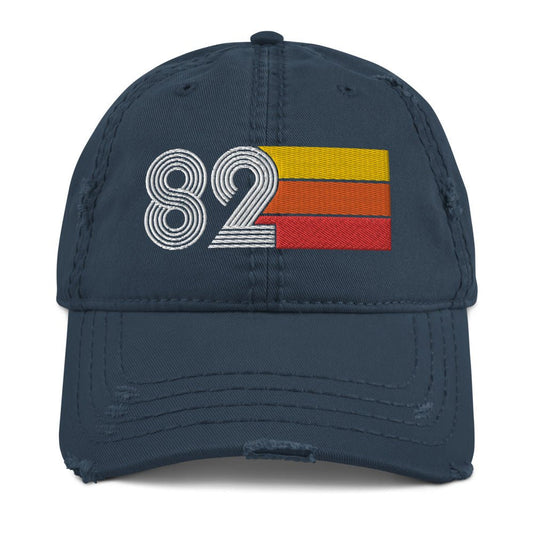1982 Retro 82 Distressed Dad Hat - Styleuniversal