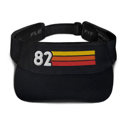 1982 Retro Birthday Anniversary Reunion Number 82 Visor - Styleuniversal