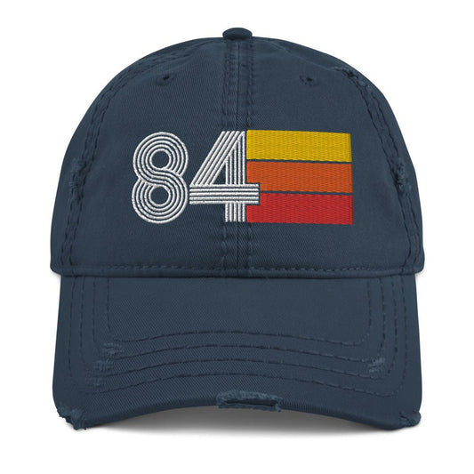 1984 Retro 84 Distressed Dad Hat - Styleuniversal