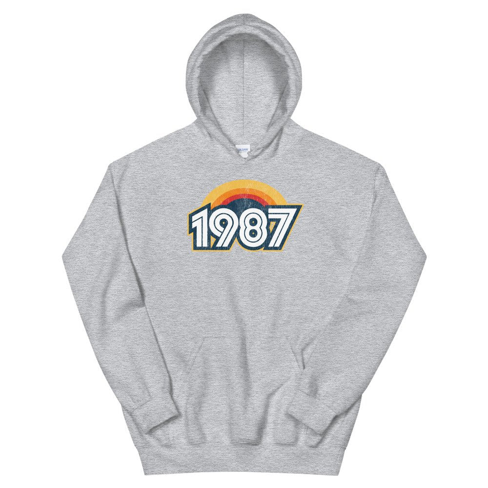1987 Retro Sunset Unisex Hoodie - Styleuniversal