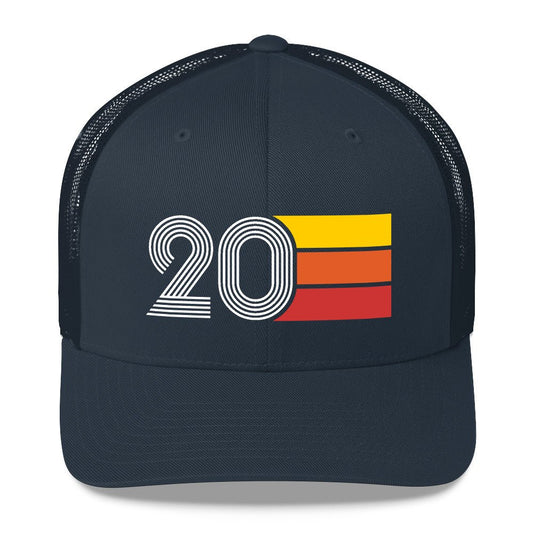 20 RETRO BIRTHDAY GIFT NUMBER 20 MENS WOMENS TRUCKER HAT - Styleuniversal