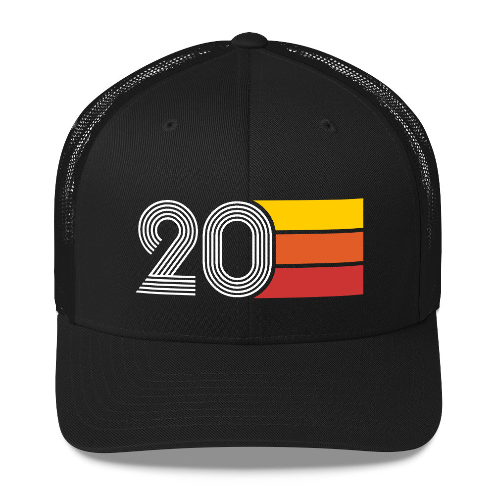 20 RETRO BIRTHDAY GIFT NUMBER 20 MENS WOMENS TRUCKER HAT - Styleuniversal