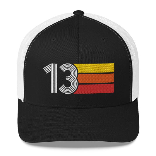 2013 RETRO BIRTHDAY GIFT NUMBER 13 MENS WOMENS TRUCKER HAT - Styleuniversal