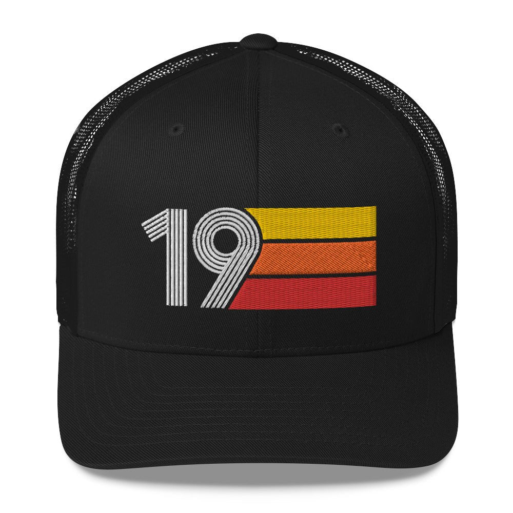 2019 RETRO BIRTHDAY GIFT NUMBER 19 MENS WOMENS TRUCKER HAT - Styleuniversal