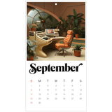 2024 Retro Futuristic Office Wall Calendar - Styleuniversal