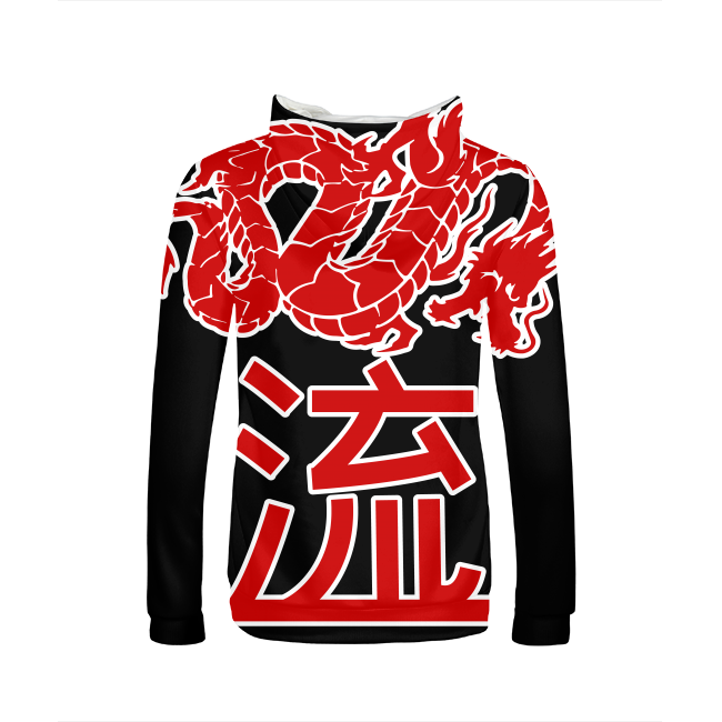 Kanji Japanese dragon Womens All-Over Print Hoodie - Styleuniversal