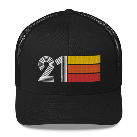 21 Retro Trucker Hat Birthday Gift Cap Decoration Party Idea for Women Men - Styleuniversal