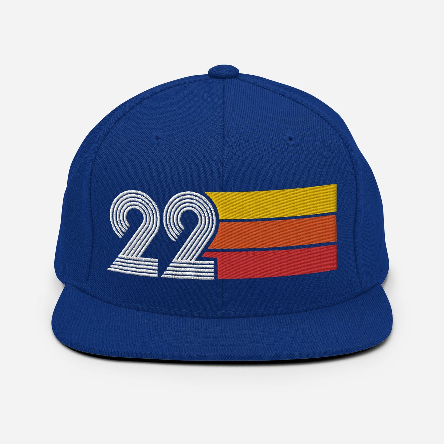 22 - Number Twenty Two 22nd Birthday Gift Idea Flat Bill Snapback Hat for Men and Women - Styleuniversal