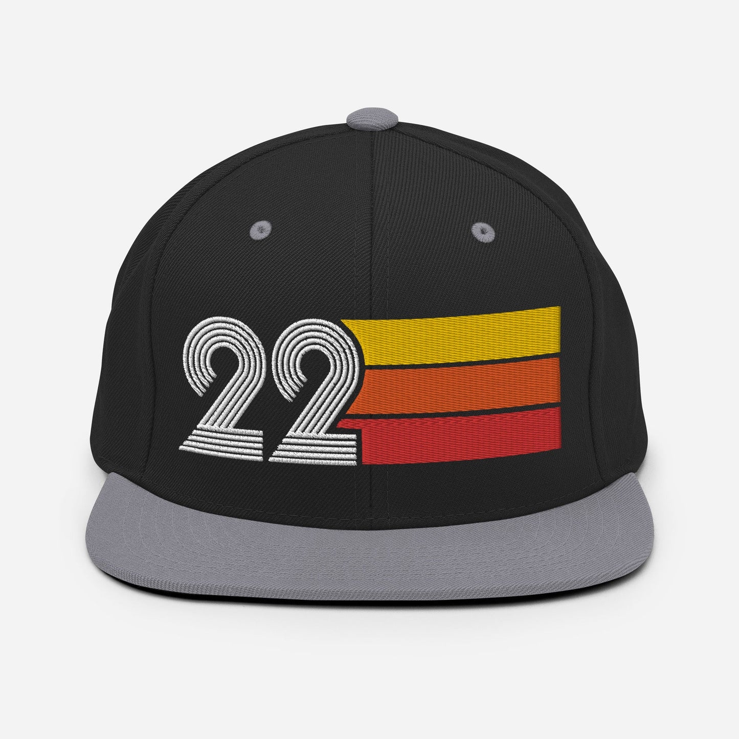 22 - Number Twenty Two 22nd Birthday Gift Idea Flat Bill Snapback Hat for Men and Women - Styleuniversal