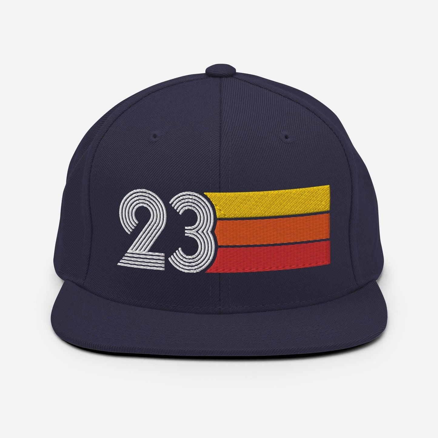23 - Number Twenty Three 23rd Birthday Gift Idea Flat Bill Snapback Hat for Men and Women - Styleuniversal