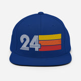 24 - Number Twenty Four 24th Birthday Gift Idea Flat Bill Snapback Hat for Men and Women - Styleuniversal