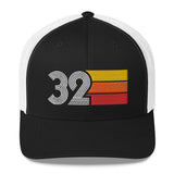 32 Retro Trucker Hat Birthday Gift Cap Decoration Party Idea for Women Men - Styleuniversal