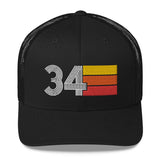 34 Retro Trucker Hat Birthday Gift Cap Decoration Party Idea for Women Men - Styleuniversal