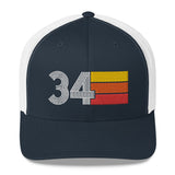 34 Retro Trucker Hat Birthday Gift Cap Decoration Party Idea for Women Men - Styleuniversal