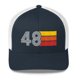 48 Retro Trucker Hat Birthday Gift Cap Decoration Party Idea for Women Men - Styleuniversal
