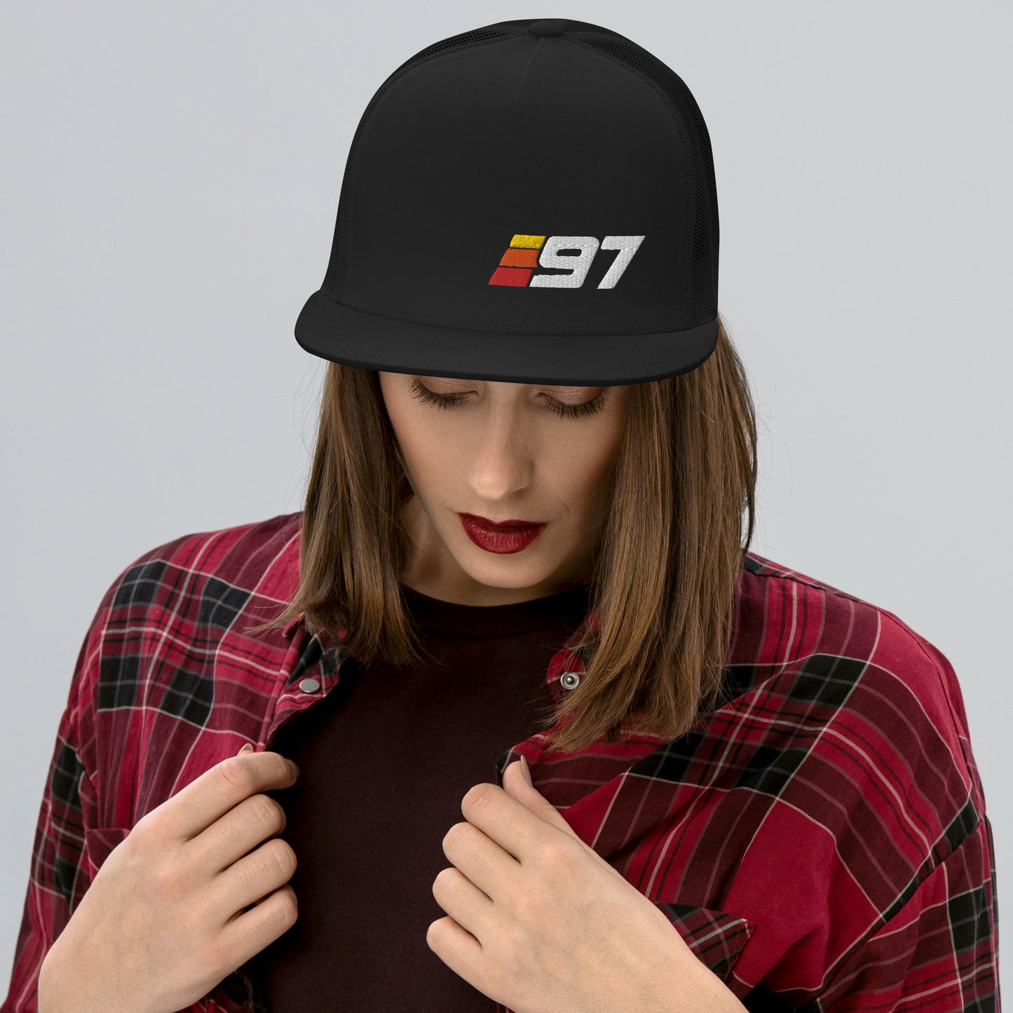 97 - Retro Sport Flat Bill Trucker Cap