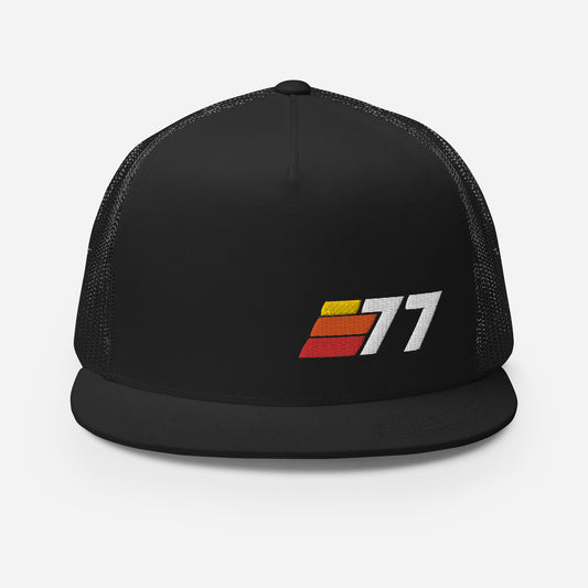 77 - Retro Sport Flat Bill Trucker Cap