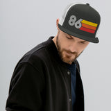 86 - Flat Bill Mesh Back Trucker Cap