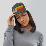 86 - Flat Bill Mesh Back Trucker Cap