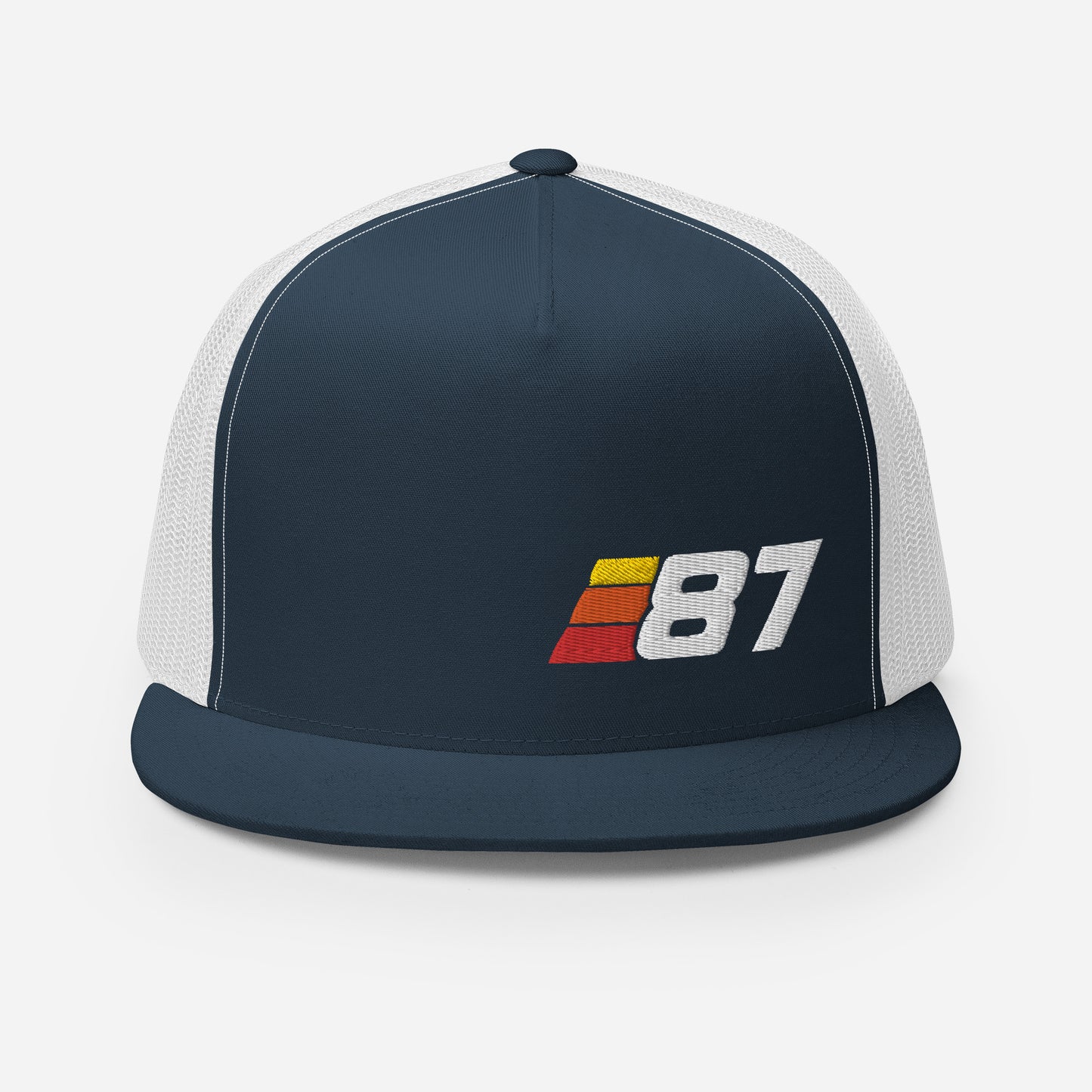 87 - Retro Sport Flat Bill Trucker Cap