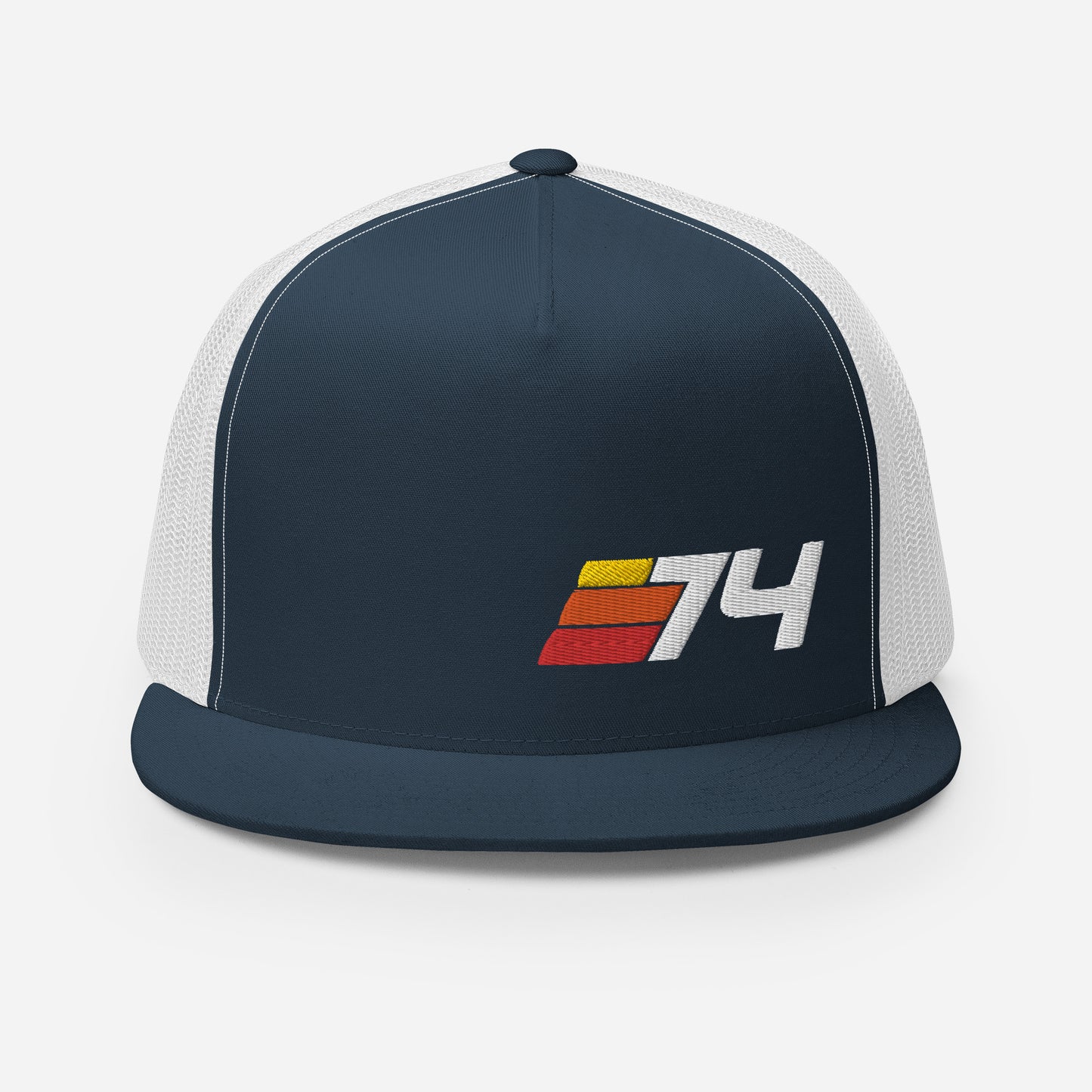 74 - 1974 Retro Sport Flat Bill Trucker Cap