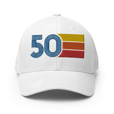 50 1950 50th Birthday FlexFit Closed Back Baseball Hat - Styleuniversal