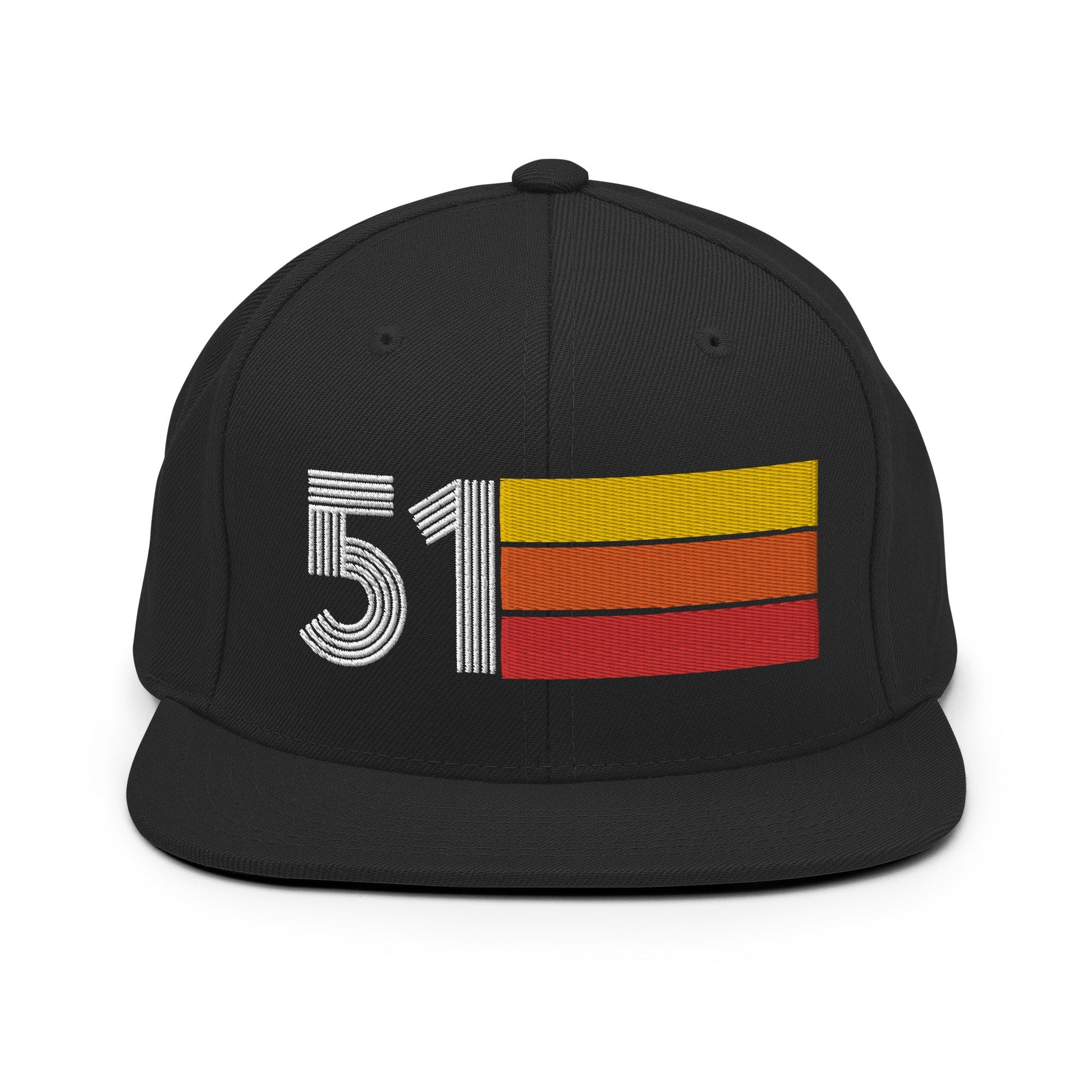 51 - 1951 Retro Tri-Line Snapback Hat - Styleuniversal