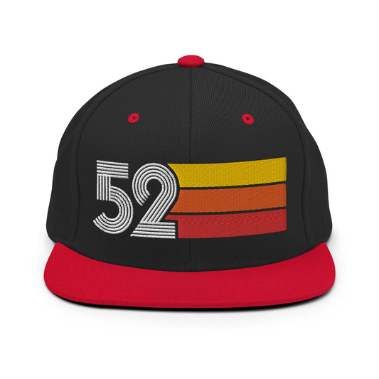 52 - 1952 Retro Tri-Line Snapback Hat - Styleuniversal