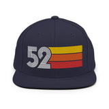 52 - 1952 Retro Tri-Line Snapback Hat - Styleuniversal