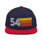 54 - 1954 Retro Tri-Line Snapback Hat - Styleuniversal