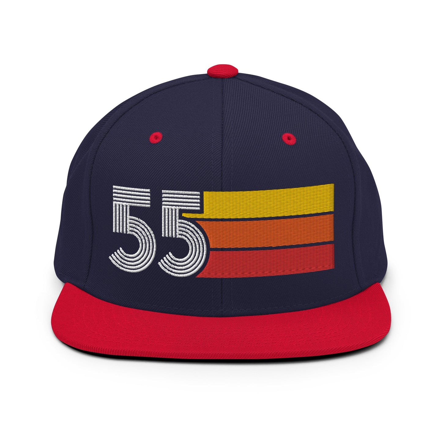 55 - 1955 Retro Tri-Line Snapback Hat - Styleuniversal