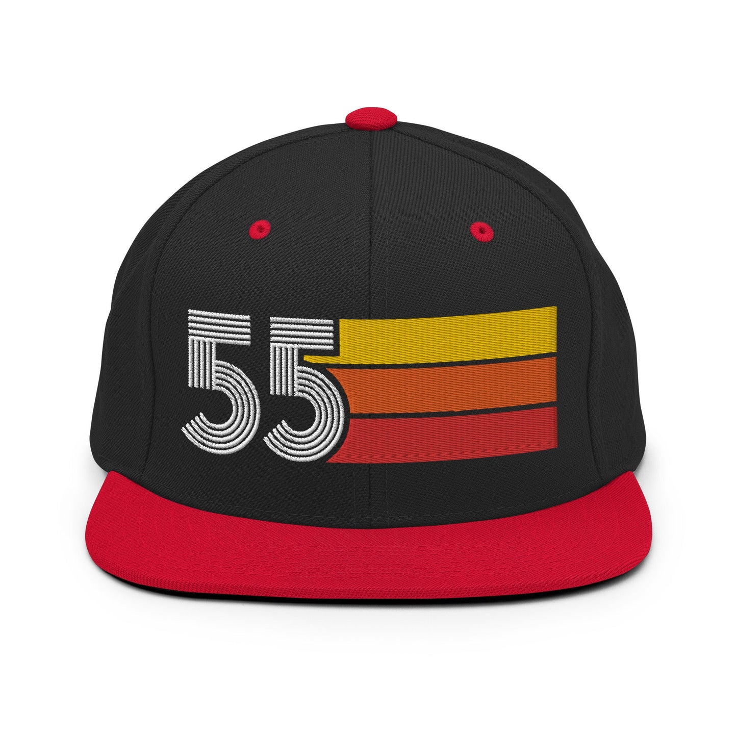 55 - 1955 Retro Tri-Line Snapback Hat - Styleuniversal