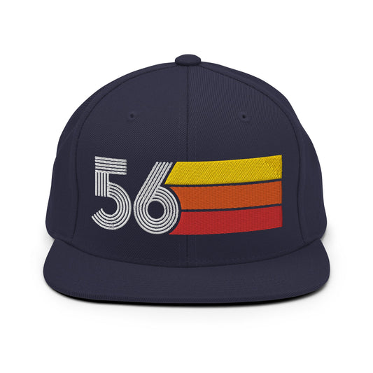 56 - 1956 Retro Tri-Line Snapback Hat - Styleuniversal