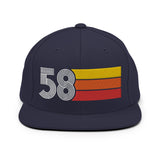 58 - 1958 Retro Tri-Line Snapback Hat - Styleuniversal