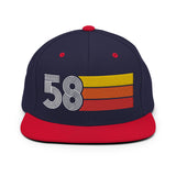 58 - 1958 Retro Tri-Line Snapback Hat - Styleuniversal