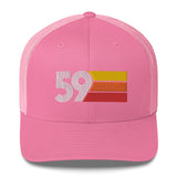 59 Number Retro Trucker Hat 1959 Birthday Gift Cap Decoration Party Idea for Women Men - Styleuniversal