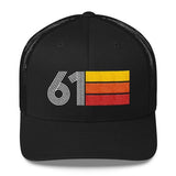 61 Number Retro Trucker Hat 1961 Birthday Gift Cap Decoration Party Idea for Women Men - Styleuniversal