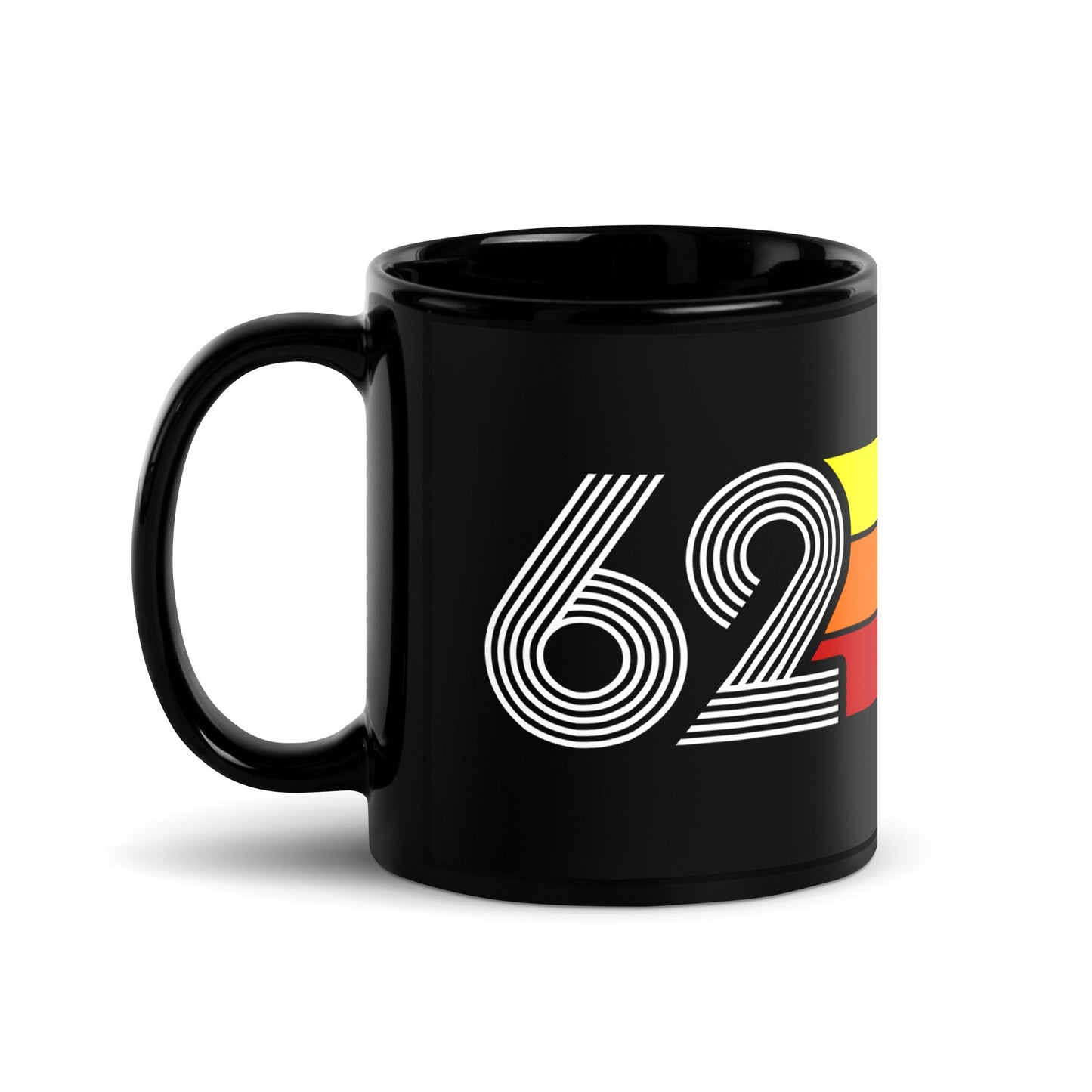 62 - 1962 Retro Tri-line 11oz Black Glossy Mug - Styleuniversal