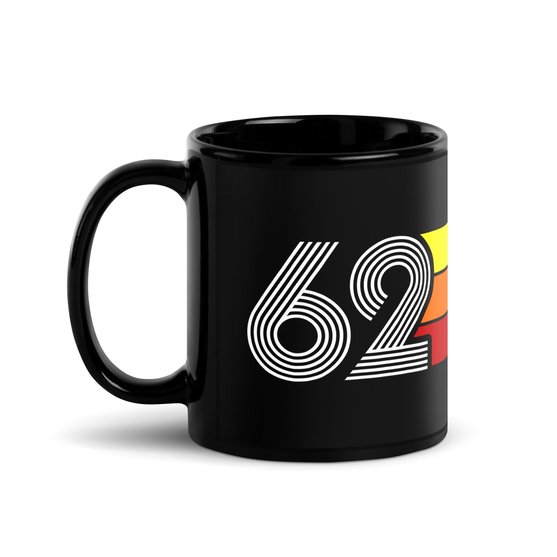 62 - 1962 Retro Tri-line 11oz Black Glossy Mug - Styleuniversal