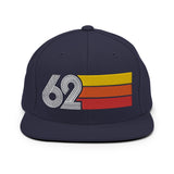 62 - 1962 Retro Tri-Line Snapback Hat - Styleuniversal