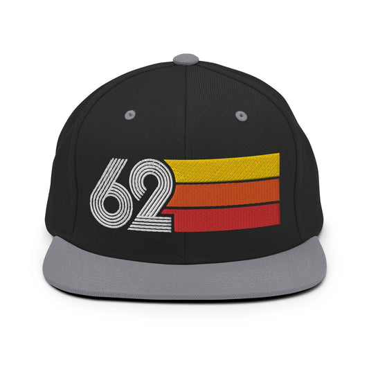 62 - 1962 Retro Tri-Line Snapback Hat - Styleuniversal