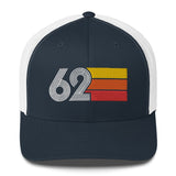 62 Number Retro Trucker Hat 1962 Birthday Gift Cap Decoration Party Idea for Women Men - Styleuniversal