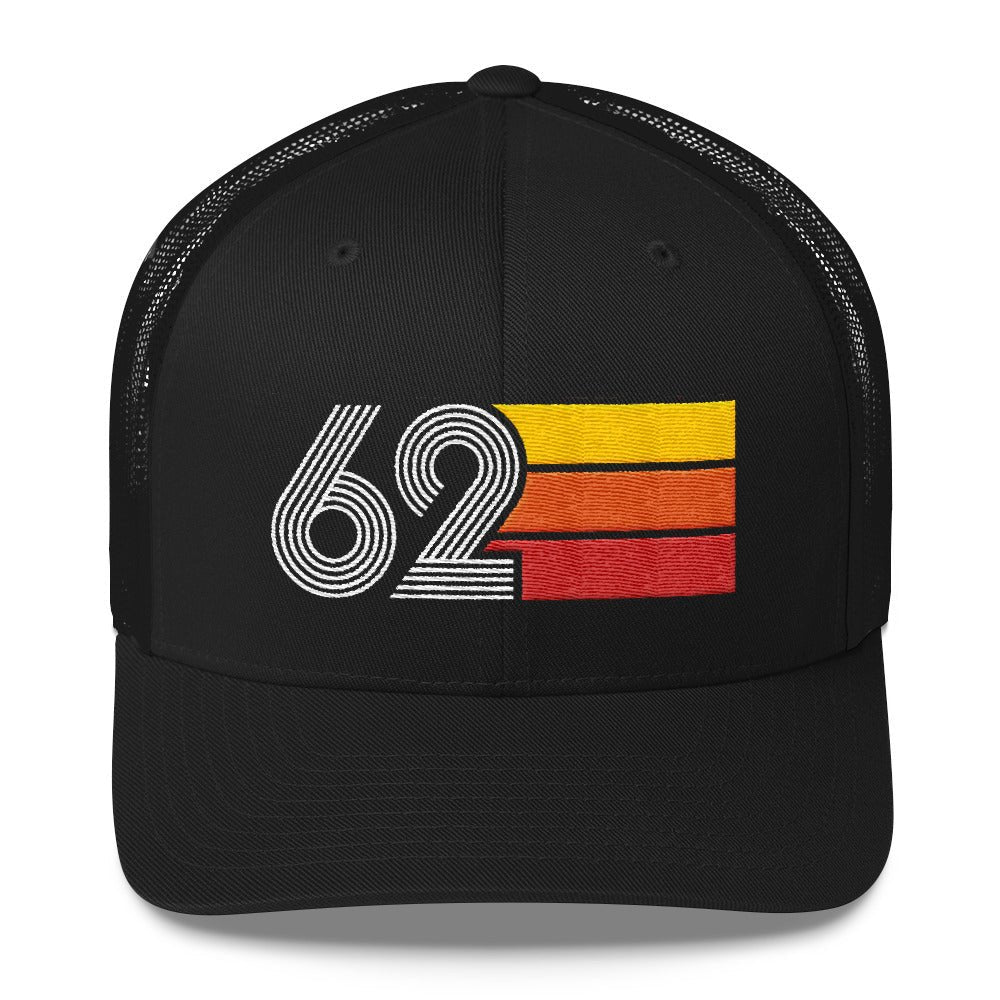 62 Number Retro Trucker Hat 1962 Birthday Gift Cap Decoration Party Idea for Women Men - Styleuniversal
