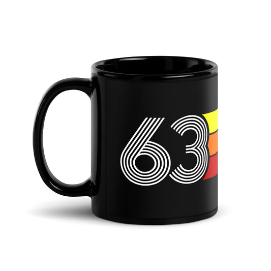 63 - 1963 Retro Tri-line 11oz Black Glossy Mug - Styleuniversal