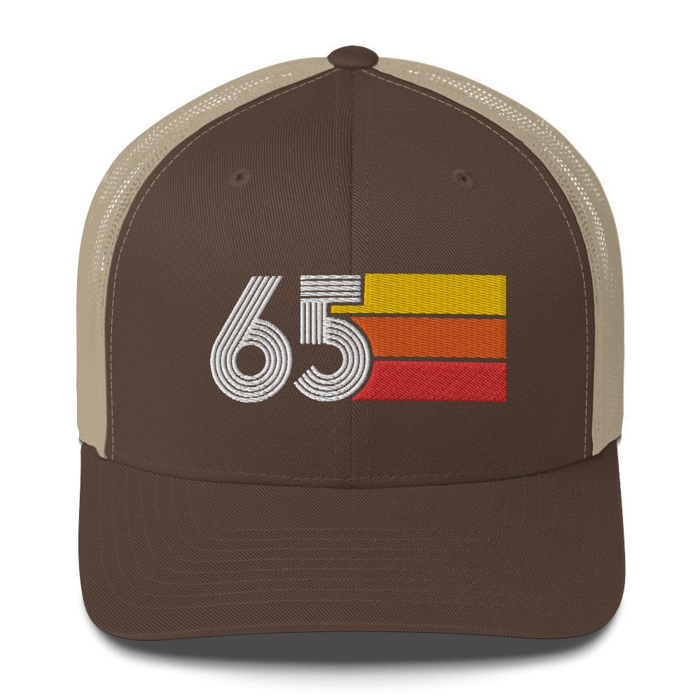 65 Number Retro Trucker Hat 1965 Birthday Gift Cap Decoration Party Idea for Women Men - Styleuniversal