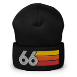 66 - 1966 Retro Tri-Line Cuffed Beanie - Styleuniversal