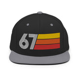 67 - 1967 Retro Tri-Line Snapback Hat - Styleuniversal