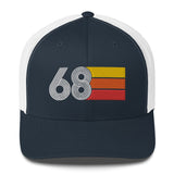 68 Number Retro Trucker Hat 1968 Birthday Gift Cap Decoration Party Idea for Women Men - Styleuniversal