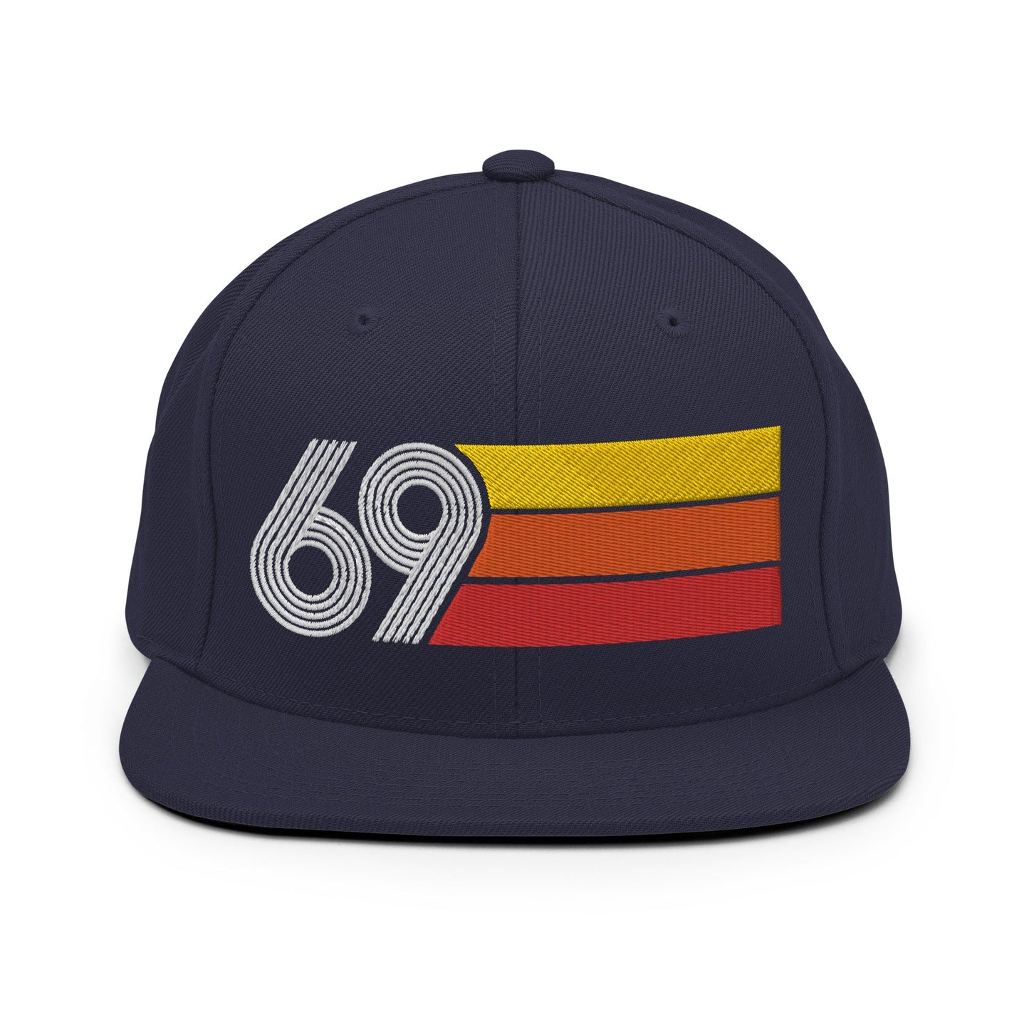 69 - 1969 Retro Tri-Line Snapback Hat - Styleuniversal